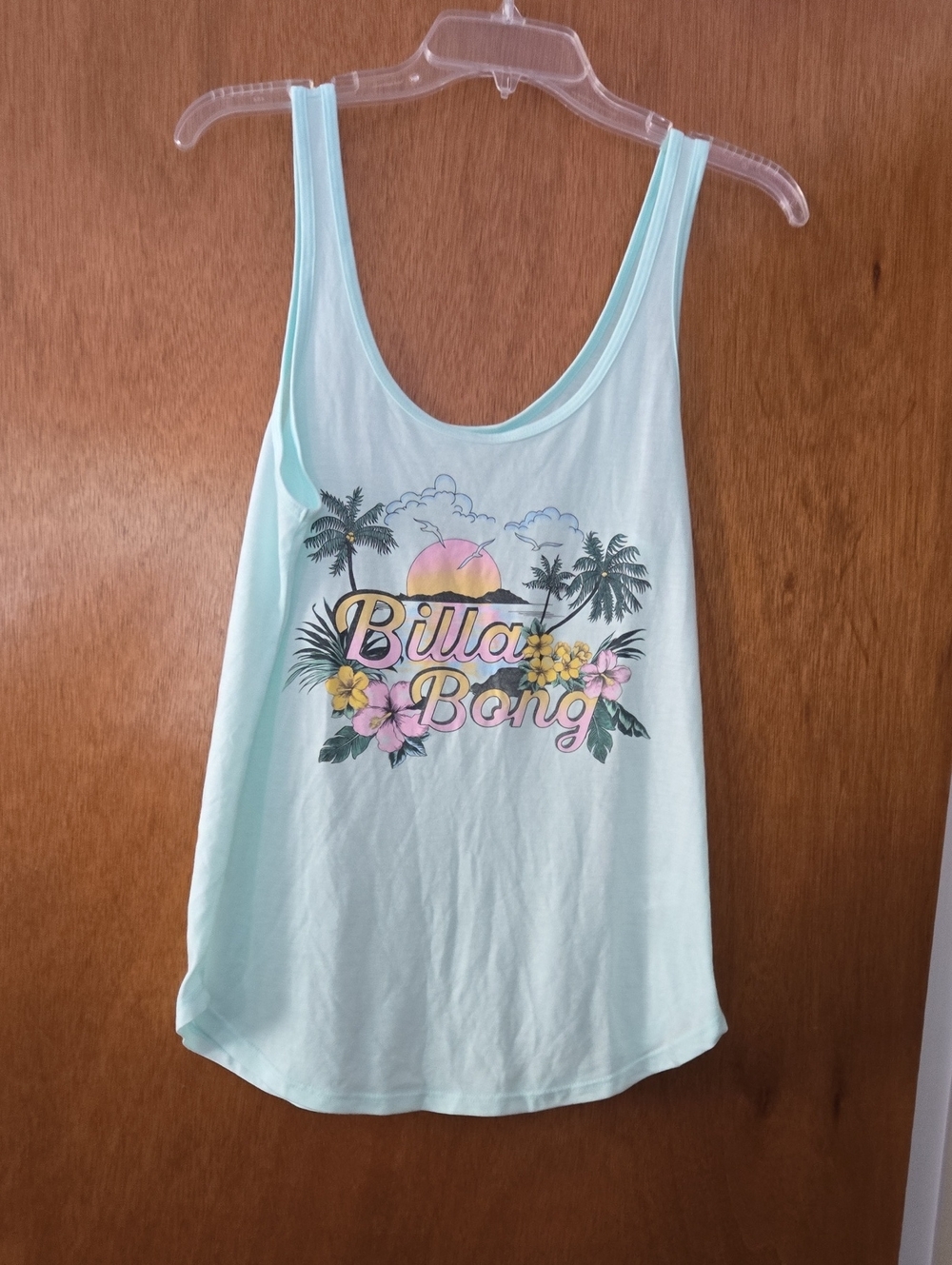 Billabong Women's Mint Tropical Graphic Tank Medium